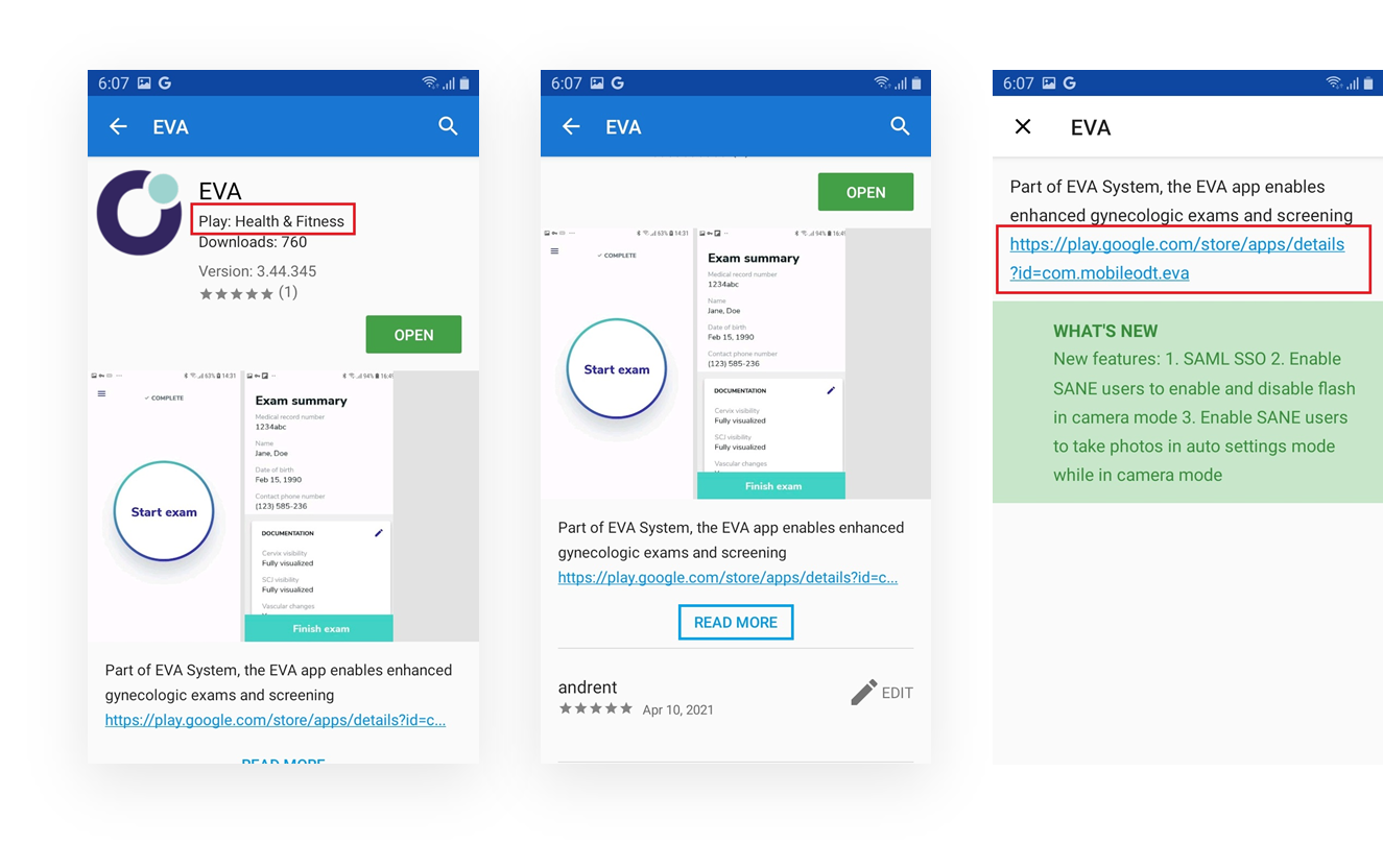 EVA Plus -Install and Update EVA App